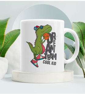 Dinozor Kupa Bardak Beyaz