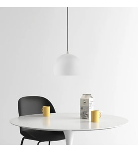 RİOLİGHT MODERN BEYAZ CAFELER,ODA,MUTFAK,YATAK BAŞI İÇİN 1XE27 TEKLİ METAL SARKIT AVİZE ÇAP:20CM