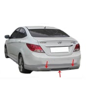 Hyundai Accent Uyumlu Blue Rb Arka Tampon Altı Fiber 2011 Ve Sonrası