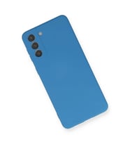 Newface Samsung Galaxy S21 Plus Kılıf Nano içi Kadife Silikon - Mavi