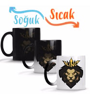 King Lion Sihirli Kupa Bardak Porselen