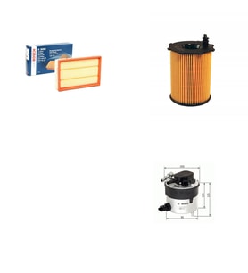 Bosch Filtre Bakım Seti Volvo S40 II 1.6 D 109 Beygir Dizel 2004-2007 Hava + Yağ f. + Yakıt Filtre Bosch