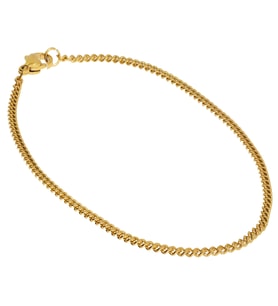 Erkek 2 mm Zincir Çelik Bileklik (Gold)