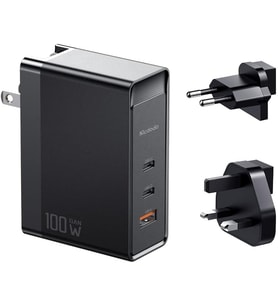 Lexroo Gan 100W 3-Port Fast Charger, Siyah