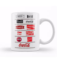 Coca Cola Logo Kupa Bardak Porselen