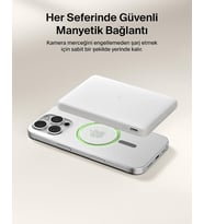 Lexroo BoostCharge 5000 mAh İnce Manyetik USB-C Power Bank, Beyaz