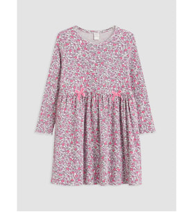 LCW Kids Pembe Fiyonklu Çiçekli Kız Çocuk Elbise