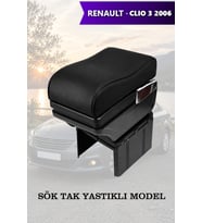renault clio 3 2006 kol dayama geniş model Yastıklı Lüks Siyah Deri