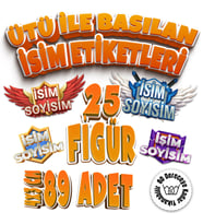 Kıyafet Etiketi - Okul Kıyafet Kumaş Etiketi Kreş Anaokulu İlkokul Kıyafet Kumaş Etiketi Set13