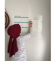 Planlayıcı Akıllı Kağıt Planner Sticker 2021 Kağıt Tahta Yazı Tahtası Takvim Haftalık Week Set