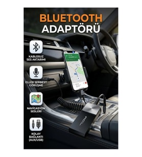 USB AUX Bluetooth Ses Adaptörü – Araç Teybi ve Ev Ses Sistemleri İçin