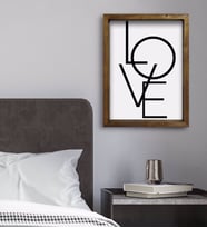 BK Gift Yatak Odası Konseptli Doğal Masif Ahşap Çerçeveli Tablo 45x65cm-101