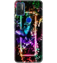 Reeder P13 Blue Max Pro Kılıf Silikon Desen Butterfly Neon 1684