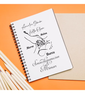 Anneler Günü Tasarımlı Defter Kişiye Özel