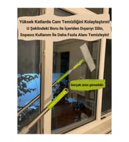 Teleskopik Çift Taraflı Yüksek Katlı Dış Cam Silme Aparatı
