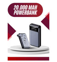 4 Çıkışlı 20.000 Mah Powerbank Uzun Pil Ömürlü Taşınabilir
