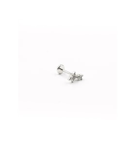 Zirkon Taşlı Yıldız Model Tragus Helix Piercing – Gümüş  Anti Alerjik, Kararma Yapmaz