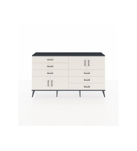 Arges Konsol 2 Raflı 6 Çekmeceli 4 Kapaklı 176x30x99 Antrasit-Aytaşı
