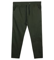 Erkek 118 -156 Kilo Arası İçin Uygun Lastikli Paça Bağcıklı Battal Boy Gabardin Pantolon Haki