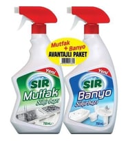 Sır Mutfak Banyo Temizleyici Sprey 750 + Mutfak 750 ml