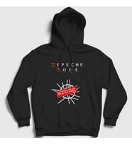 Presmono Unisex Beyaz Wrong Depeche Mode Kapüşonlu Sweatshirt 141592tt (Siyah)