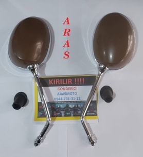 ARARO CAPPUCİNO 125 CC - 50 CC AYNA TAKIMI KAHVE RENK (KOYU KAHVE )- ARASMOTO (Siyah)