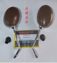 ARARO CAPPUCİNO 125 CC - 50 CC AYNA TAKIMI KAHVE RENK (KOYU KAHVE )- ARASMOTO (Siyah)