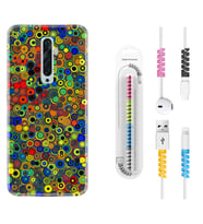 Oppo Reno 2Z 4 Lite 4 Pro 5 6 7 A31 Kılıf Kablo Koruma Spiral Silikon Nazar Boncukları 1746
