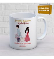 Kişiye Özel İsim Yazılabilir Sevgi Temalı Kupa Bardak
