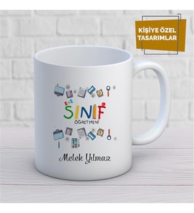 Kişiye Özel İsim Yazılabilir Sınıf Öğretmeni Kupa Bardak