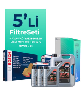 BOSCH Citroen Jumper 2.2 BlueHDi Dizel Filtre Bakım Seti Liqui Moly Motor Yağlı (2019-2024) 5 Li