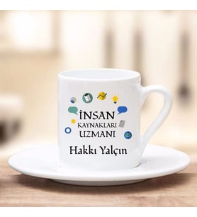 İnsan Kaynakları Uzmanı Türk Kahve Fincanı (Beyaz)