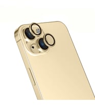 Apple iPhone 14 Uyumlu Zore Mikro Kamera Lens Koruyucu (Gold)