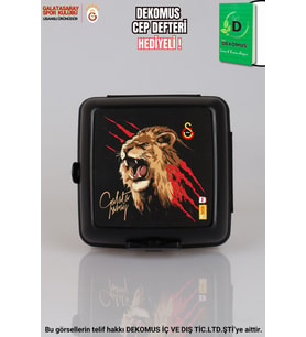 "DEKOMUS CEP DEFTERİ HEDİYELİ" YENİ SEZON LİSANSLI GALATASARAY 2 KATLI BESLENME KUTUSU / LUNCH BOX (Sarı)