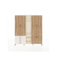 Arges Dolap 14 Raflı 4 Çekmeceli Tek Askılı 220x30x243 Aytaşı-Çam/Aytaşı