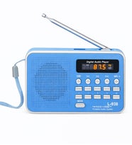 Ultratekno L-938 Şarjlı Taşınabilir FM Radyo  Dijital Ekranlı  USB/TF/SD/AUX Destekli  BL-5C Bataryalı Cep Radyosu