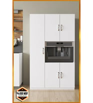 rafineritasarım  ATLAS MDF 5 Kapaklı Beyaz Çok Amaçlı Mutfak & Banyo Dolabı Kiler BEYAZ