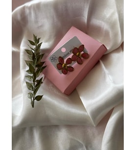 ÇELİK ÇİÇEK MODEL KÜPE (Pudra Pembe)