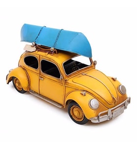 Nostaljik Dekoratif Volkswagen Kayıklı Metal Araba