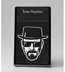 Heisenberg Breaking Bad Desenli Metal Tabaka – Kişiye Özel İsimli Hediyelik M38