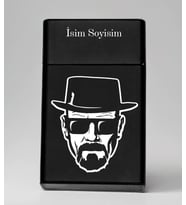 Heisenberg Breaking Bad Desenli Metal Tabaka – Kişiye Özel İsimli Hediyelik M38