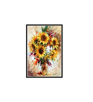 Çiçek Tasarımlı 20x30 Cm Retro Ahşap Poster