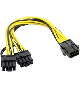 Pci e 8 Pin (6+2) 2X Pci-e Ekran Kartı Power Çoklayıcı Kablosu 4302