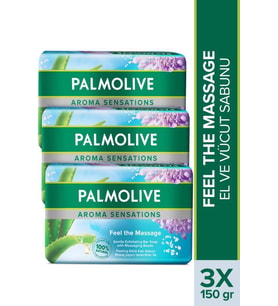 Palmolive Aroma Sensations Feel The Massage Masaj Yapıcı Tanecikler ile El ve Vücut Sabunu 3 x 150 gr