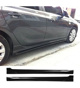 Opel Astra J HB Kanallı Yan Marşpiyel Seti Plastik 2 Adet Mat Siyah 2009-2015 karlık+ek+bodykit