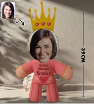 BK Gift Kişiye Özel Benim Annem Kraliçe Tasarımlı Kraliçe Bebek Yastık-1, Anneler Günü Hediyesi, Anneye Hediye