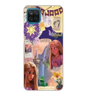 Samsung Galaxy A22 Uyumlu Rapunzel Tasarımlı Şeffaf Telefon Kılıfı