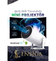 1280*720P Akıllı WiFi Projektör, Taşınabilir Bluetooth TV Ev Sineması