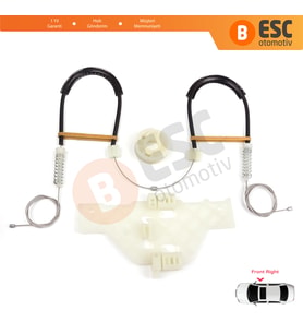 Citroen C4 MK1 LC LR 2004-2014 4/5 Kapı 9222V0 İçin Elektrikli Ön Sağ Cam Kriko Tamir Seti
