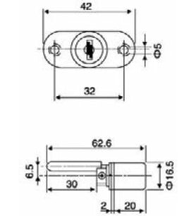Canex Merkezi Çekmece Kilidi 19mm
